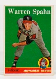 1958 Topps #270 Warren Spahn (HOF)