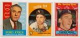 1959 Topps Frick, Fox, Spahn: HOFers Lot