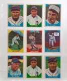 1960 Fleer Baseball Greats -sheet of 9 cards