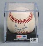 George Kell (HOF) Autographed Baseball PSA