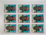 1978 Topps #190 Lou Brock (HOF) - Sheet of 9 cards