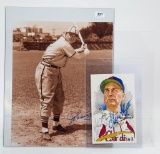 Johnny Mize & Enos Slaughter Autographed Items