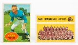 1960 Topps FB #48 Lary (HOF) and #122 49ers Team