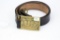 US Cavalry Style Brass Belt Buckle and Belt