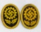 Pair of German Third Reich Cloth Covered Badges
