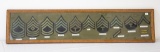 8 x 36 Framed Display of US Army Stripes