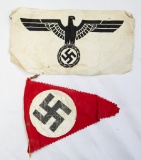 Lot Of Two German Third Reich Fabric Pieces