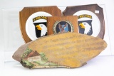 Lot of 4 Assorted Military Related Plaques