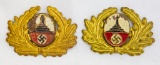 2 World War II German Hat Badges