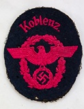 World War II German Shoulder Patch, Koblenz