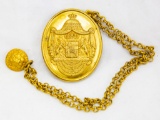 Brass Pocket Badge with Chain