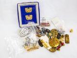 Large Lot of Assorted Military Insignia