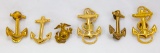 Lot of Six U.S. Navy Pins and Hat Badges