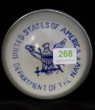 3 Inch United States Navy Glass Paperweight