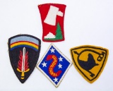 Lot of Four Military Unit Patches