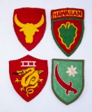 Lot of Four Military Unit Patches