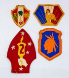 Lot Of Four Military Unit Patches