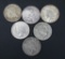 6 well circulated 1922 D,S Peace dollars