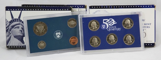 1999 U.S. Proof & 2 state quarter sets