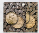 Two partial Harris Lincoln cent albums