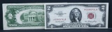 Pair: 1953 $2.00 Legal Tender notes