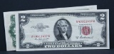 1953 A & B $2.00 Legal Tender notes