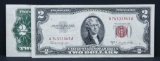Pair: 1953-C $2.00 Legal Tender notes