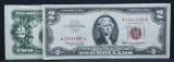 Pair: 1963 $2.00 Legal Tender notes