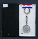 1964 Kennedy half dollar on key chain