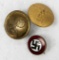 Two German Uniform Buttons and a Pin