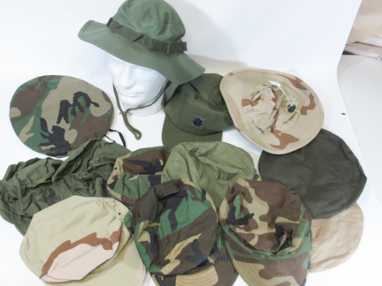 Lot of 13 Caps and Berets