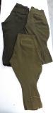 Three Pair WWI US Army Breeches