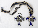 Lot of Two Silver German Mothers Crosses