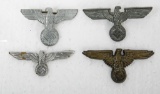 Lot of 4 German Eagle Hat Badges