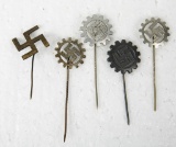 Lot of Five Nazi Germany Stick Pins