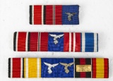Lot of Three German Uniform Ribbon Bars