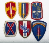 Lot of 6 Vintage Military Patches