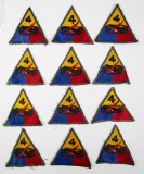Lot of 12 US Army Fourth Armored Patches