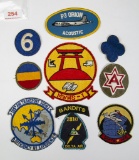 Lot of Nine Assorted Military Patches