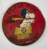 8 Inch Curse You Red Baron Snoopy Patch
