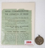 Medal Commemorating Liberation of Rome