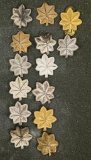 14 Gold & Silver Maple Leaf Collar Discs