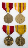 Lot of 4 WWII Medals