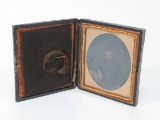 Union Case with Soldier Tintype