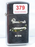 Beechcraft Airplane Advertising Zippo