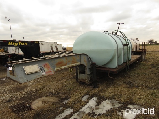 1982 TALBERT SPRAY TRAILER, LOW BED, W/A 2500 GAL TANK & A 1000 GAL TANK, T