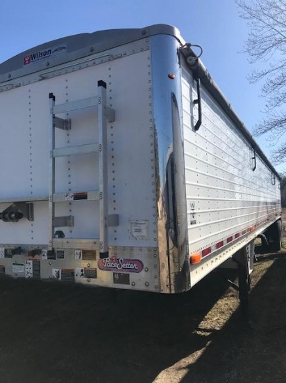 2011 WILSON HOPPER BOTTOM TRAILER, ALUMINUM WHEELS, 42'