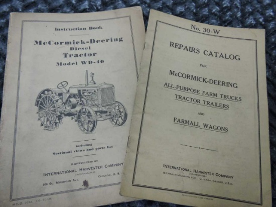 INSTRUCTION BOOK WD-40 & RYSARIS CATOLOG FARMALL WAGONS