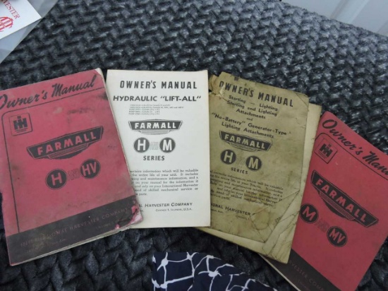 OWNERS MANUAL FARMALL H & HV & HYDRAULIC LIFT ALL H&M