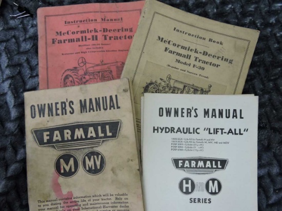 INSTRUCTION MANUAL FARMALL H, OWENERS MANUAL H, M & MV